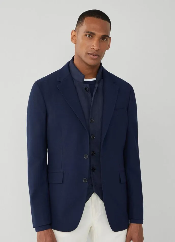 Men Blazers Hackett London 3 In 1 Hybrid Blazer Navy