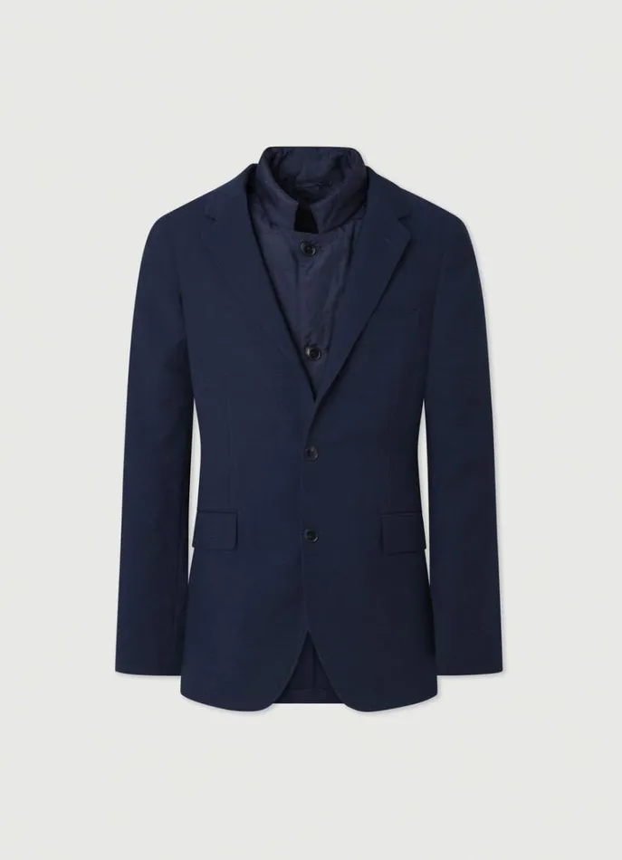Men Blazers Hackett London 3 In 1 Hybrid Blazer Navy