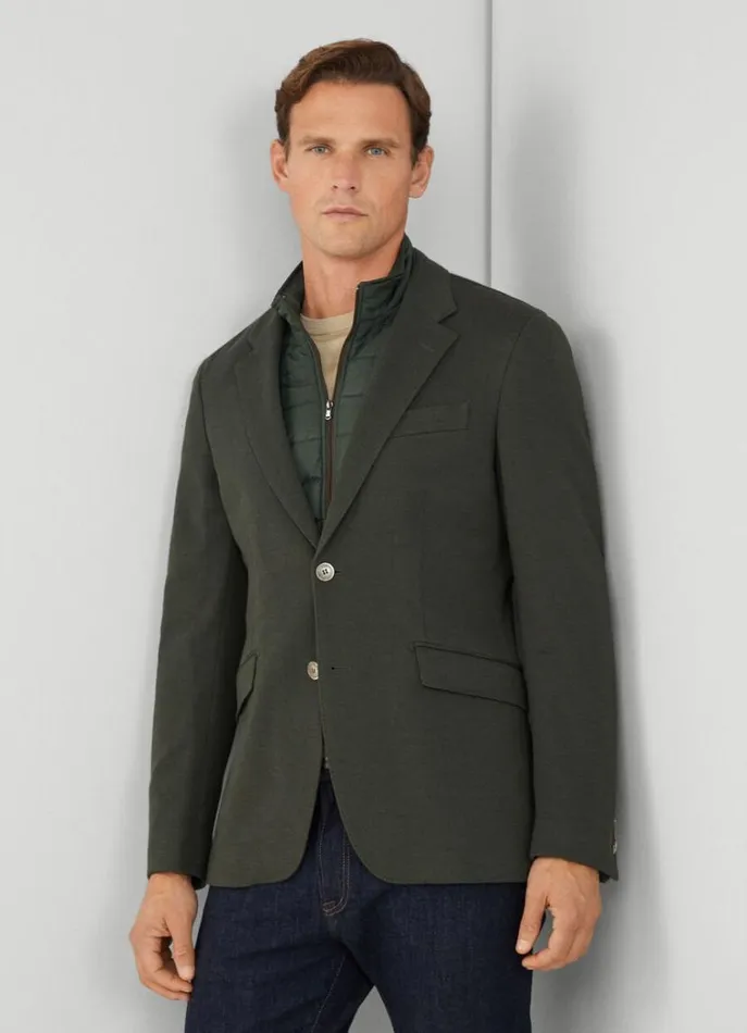 Men Blazers Hackett London Detachable Bib Blazer Khaki