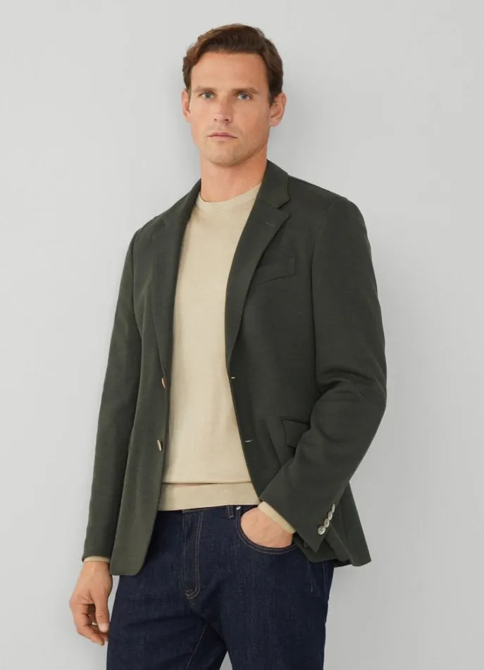 Men Blazers Hackett London Detachable Bib Blazer Khaki