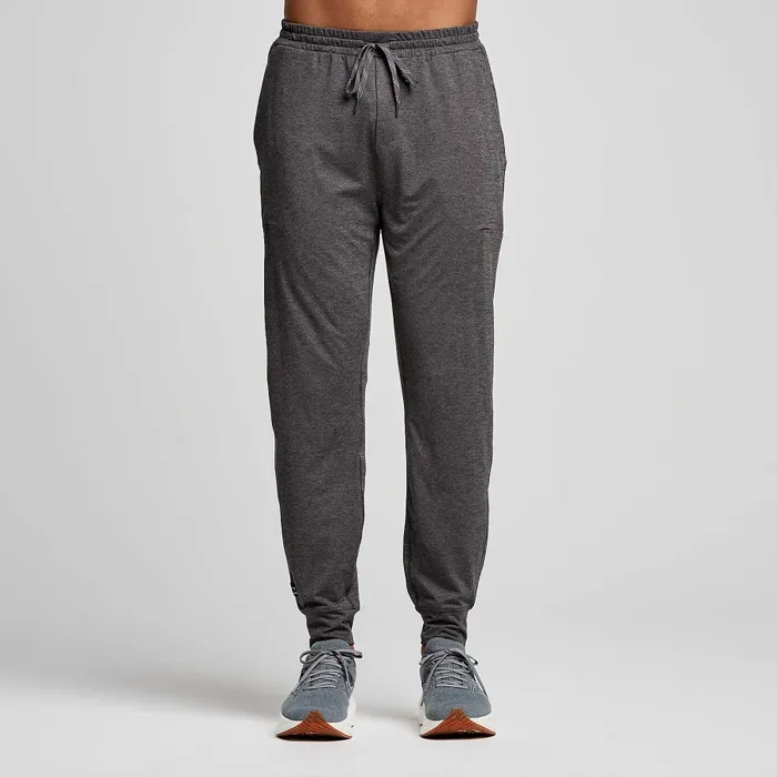 Men Bottoms Saucony Men8217s Triumph Pant Carbon Heather