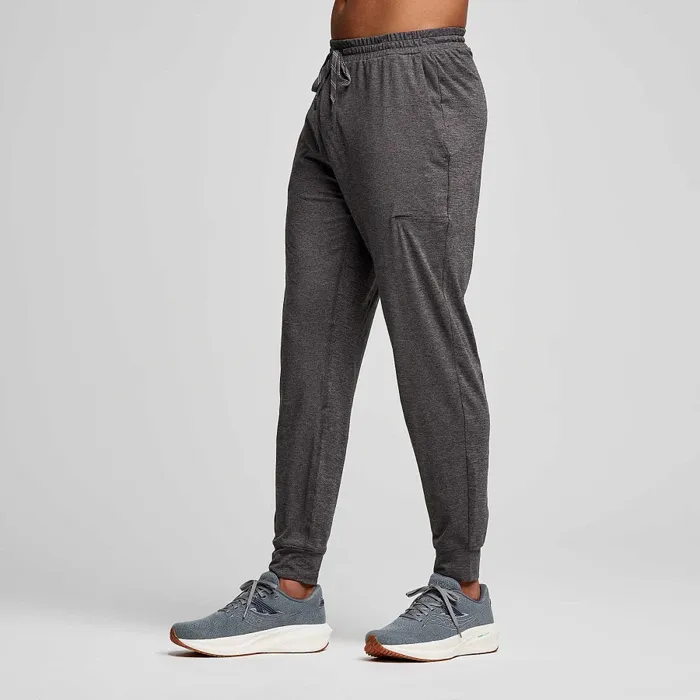 Men Bottoms Saucony Men8217s Triumph Pant Carbon Heather Men Bottoms Saucony Men8217s Triumph Pant Carbon Heather