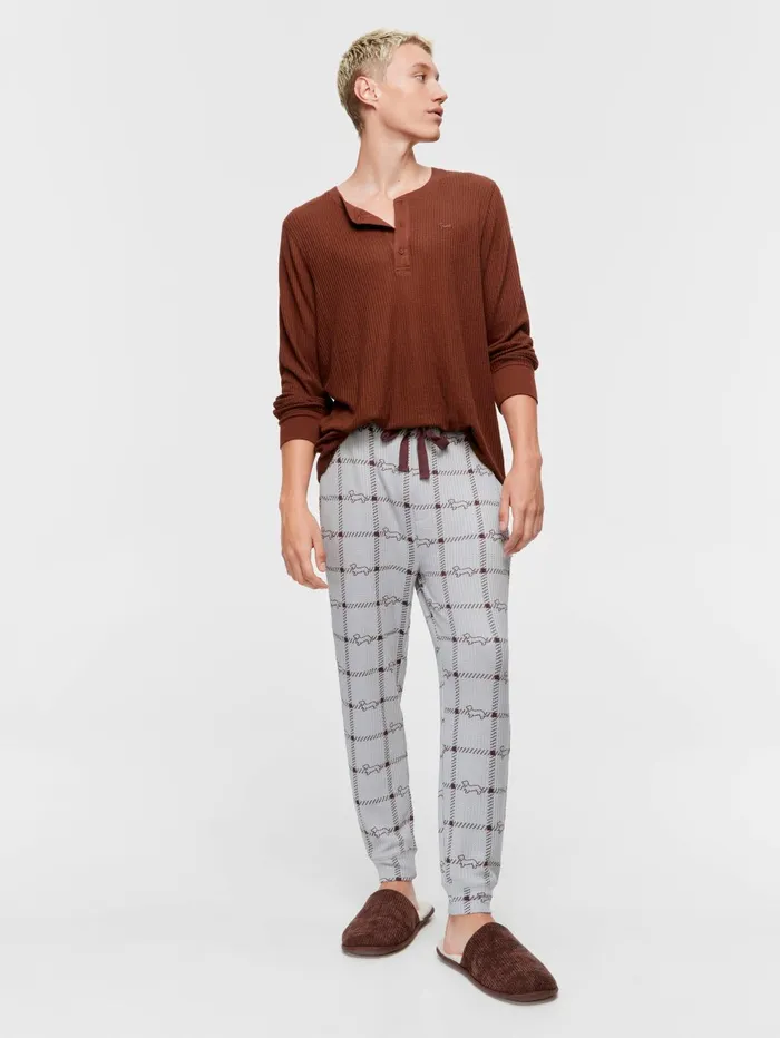 Men Choc Waffle Pj Pant Multi Peter Alexander Pants