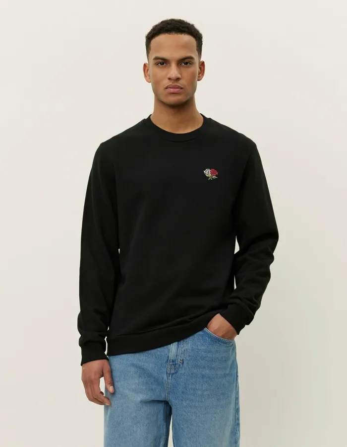 Men Clyde Sweatshirt 8211 BlackBlack Les Deux HoodiesSweatshirts