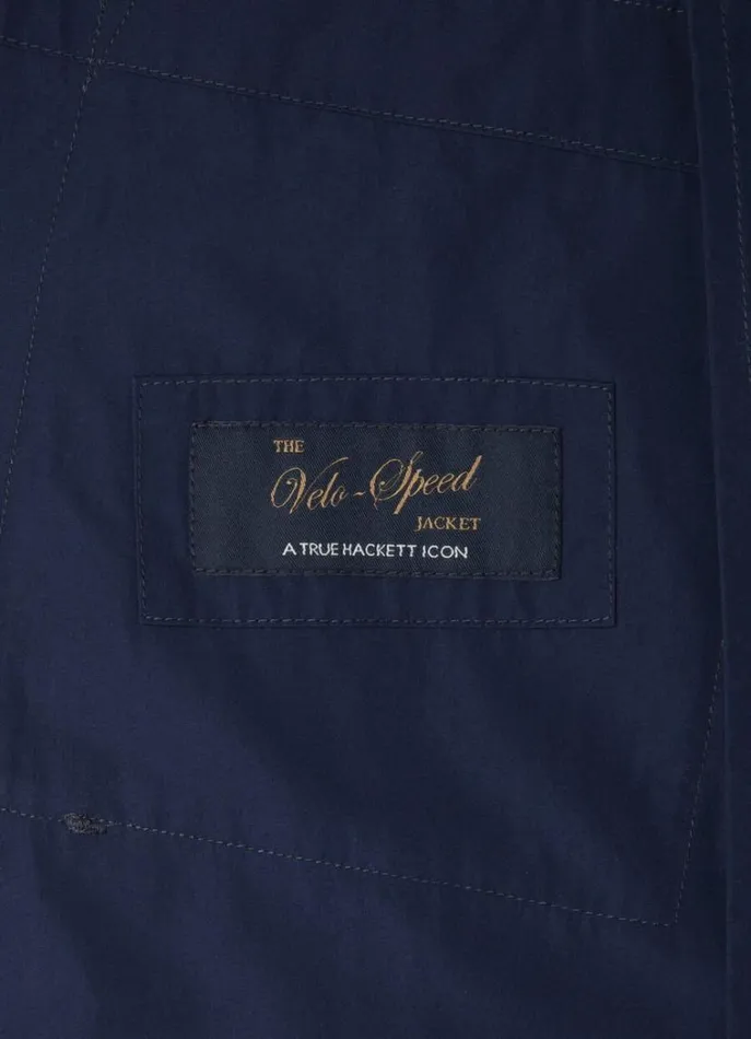 Men Coats and Jackets Hackett London WaterResistant Velospeed Jacket Navy Blazer