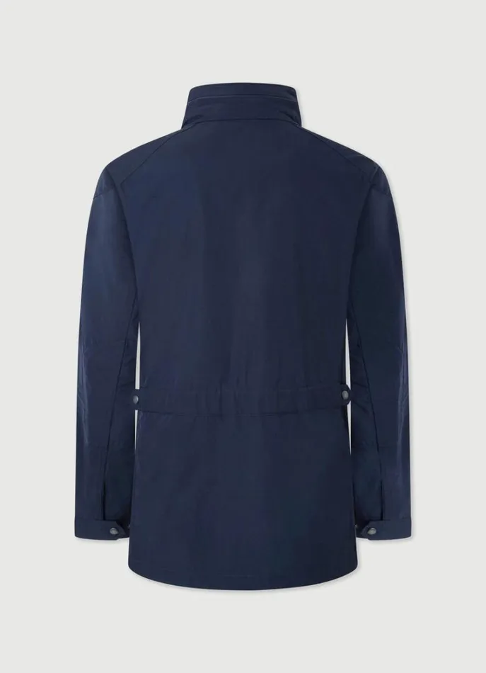 Men Coats and Jackets Hackett London WaterResistant Velospeed Jacket Navy Blazer