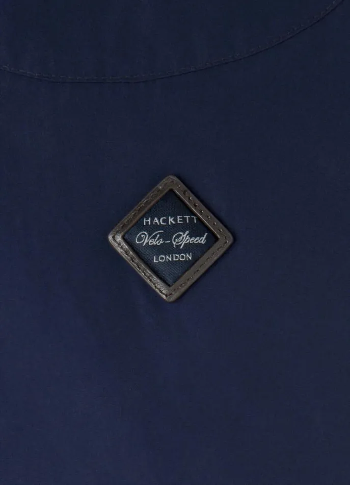Men Coats and Jackets Hackett London WaterResistant Velospeed Jacket Navy Blazer