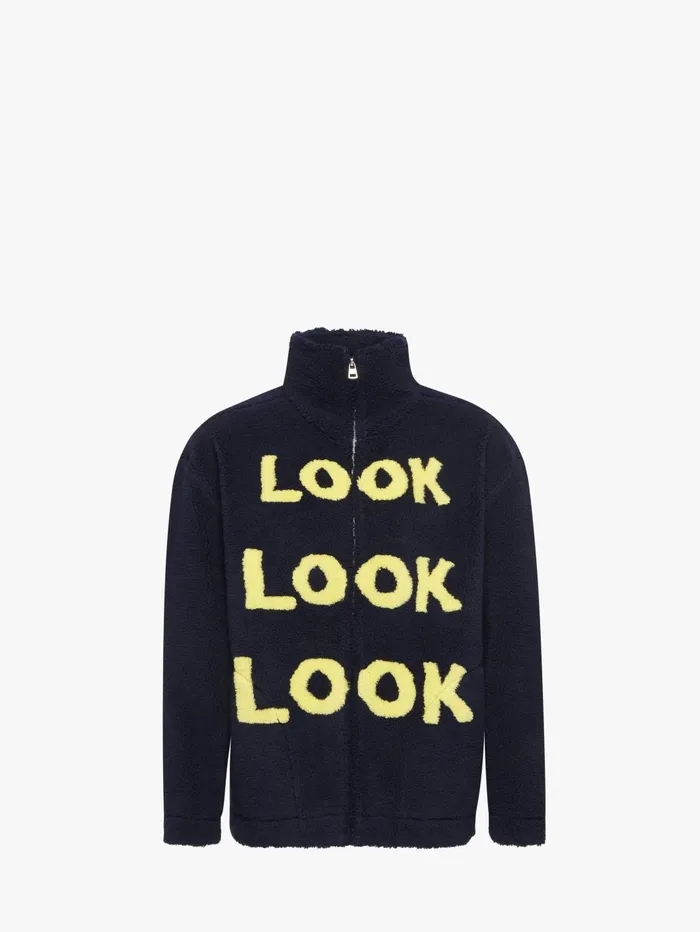 Men Coats and Jackets JW Anderson 034LOOK LOOK LOOK034 ZIP FRONT JACKET Navy