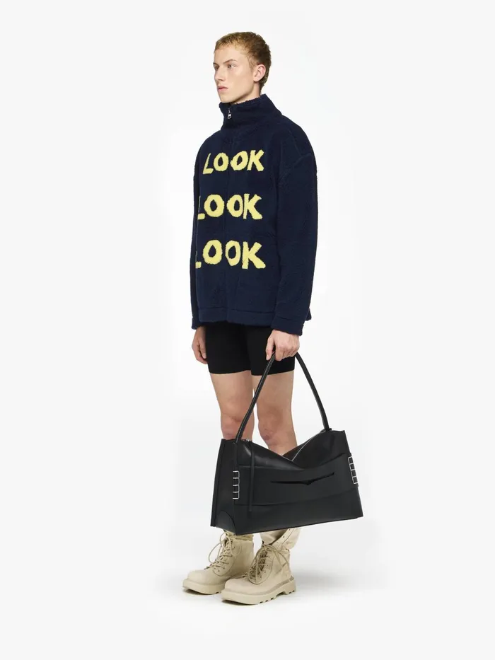 Men Coats and Jackets JW Anderson 034LOOK LOOK LOOK034 ZIP FRONT JACKET Navy Men Coats and Jackets JW Anderson 034LOOK LOOK LOOK034 ZIP FRONT JACKET Navy