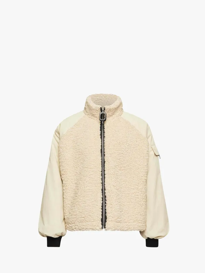 Men Coats and Jackets JW Anderson COLOUR BLOCK FLEECE TRACK TOP Beige