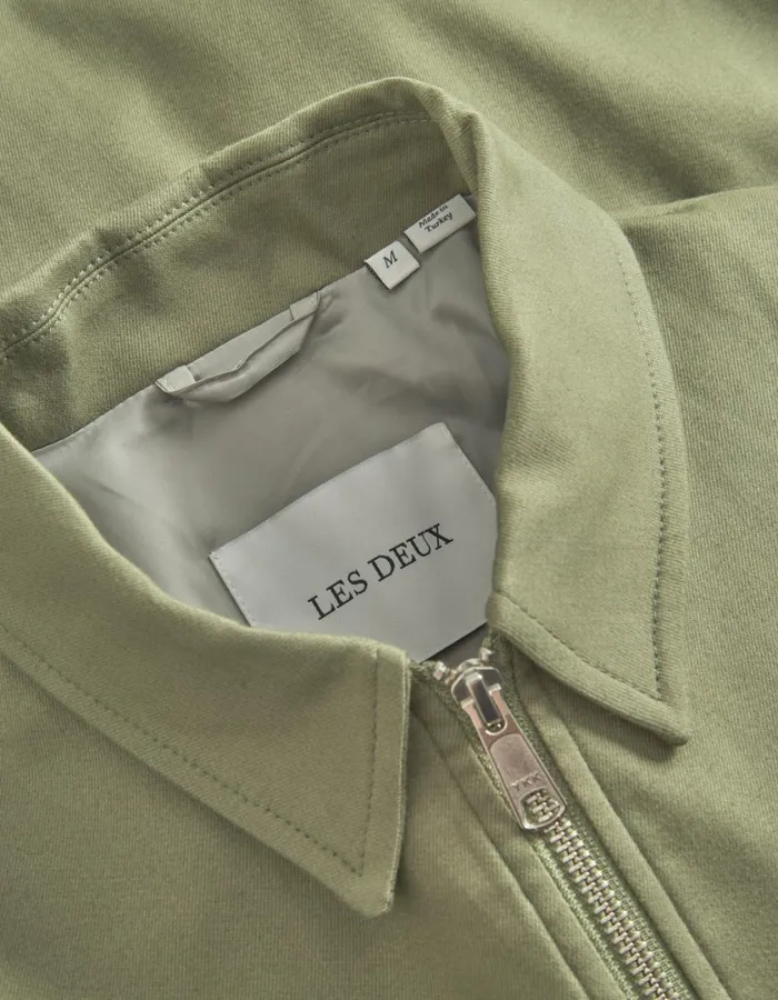 Men Como Cotton Coach Jacket 8211 Lichen Green Les Deux JacketsCoats