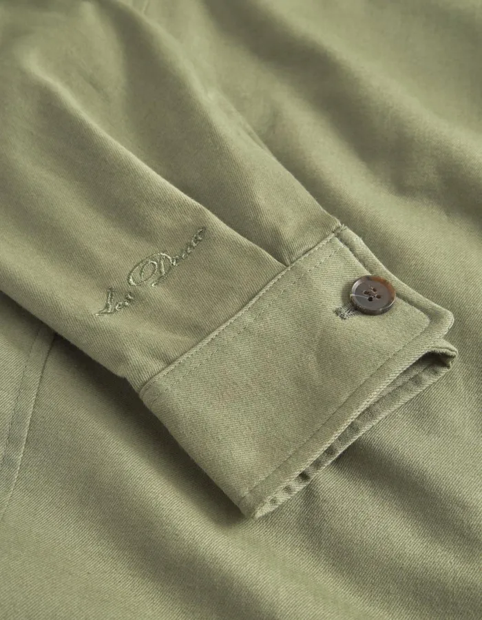 Men Como Cotton Coach Jacket 8211 Lichen Green Les Deux JacketsCoats