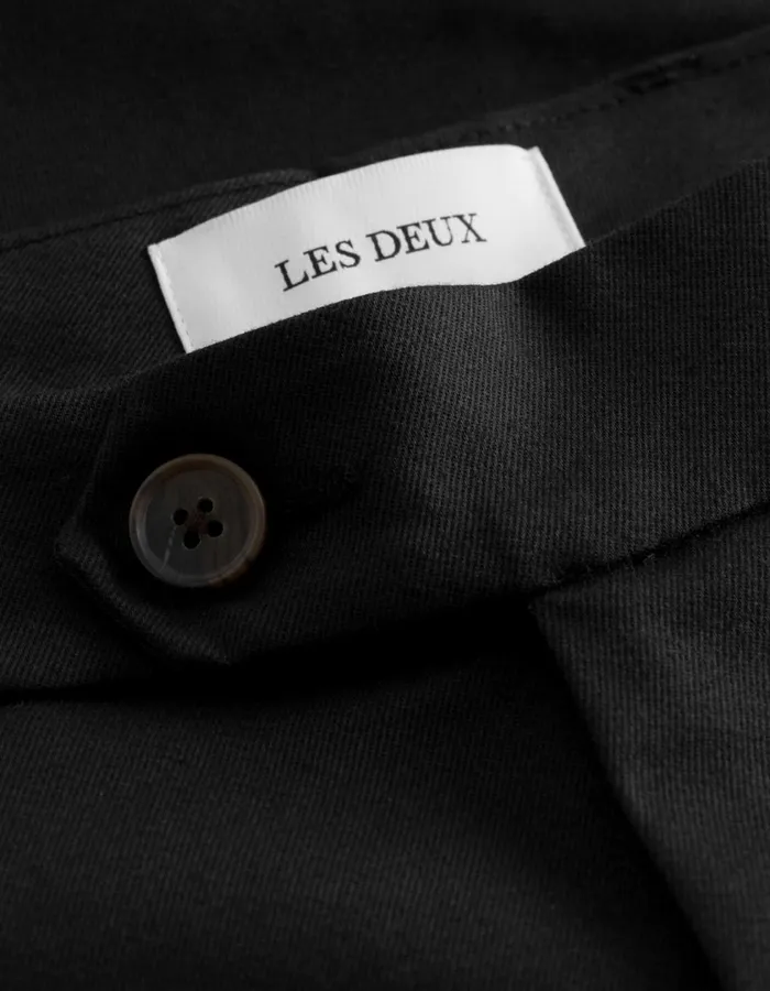 Men Como Cotton Suit Pants 8211 BlackBlack Les Deux Pants