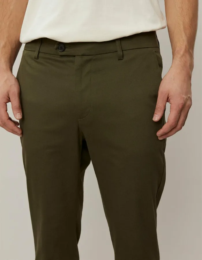 Men Como Cotton Suit Pants 8211 Olive Night Les Deux Pants