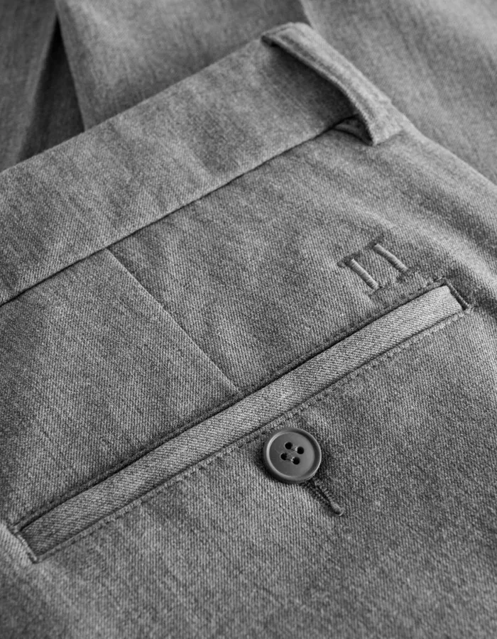 Men Como Reg Suit Pants 8211 Grey Melange Les Deux Pants