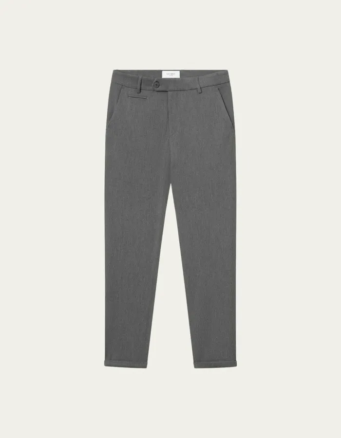Men Como Suit Pants 8211 Grey Melange Les Deux Pants