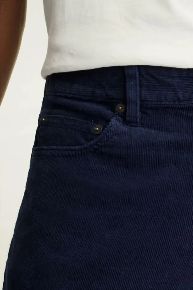 Men Corduroy 5Pocket Pants Maritime Blue Bonobos 5pochet Pants