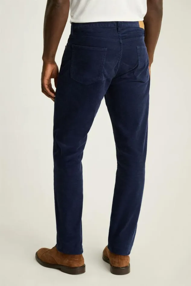 Men Corduroy 5Pocket Pants Maritime Blue Bonobos 5pochet Pants