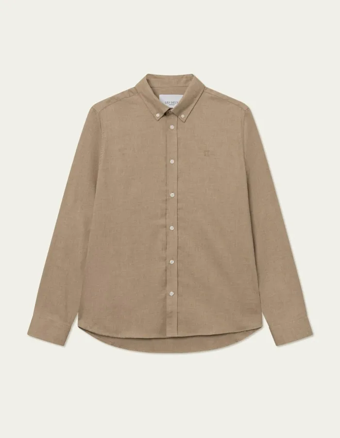 Men Desert Reg Shirt 8211 Dark Sand Melange Les Deux ShirtsOvershirts