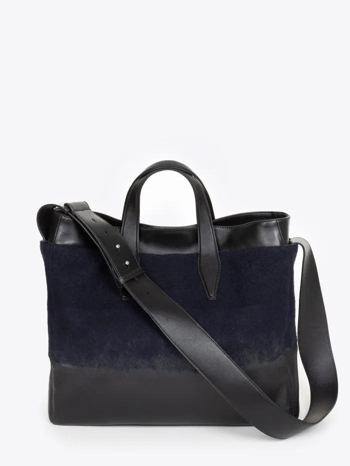 Men Dries Van Noten Bags and Leather Goods Double Layered Bag