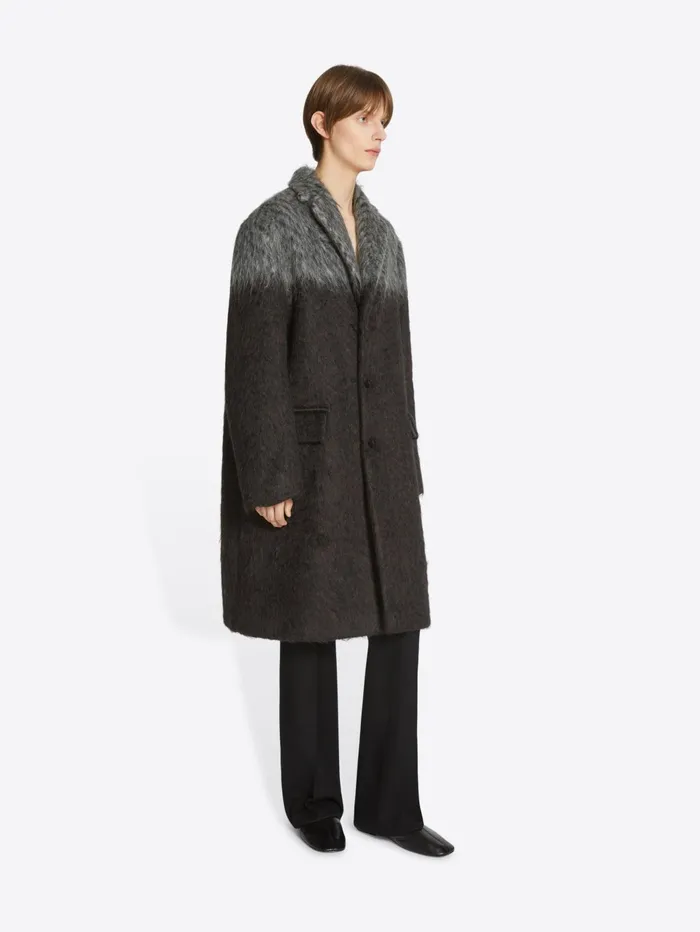 Men Dries Van Noten Coats and Jackets Bicolor Mohair Coat