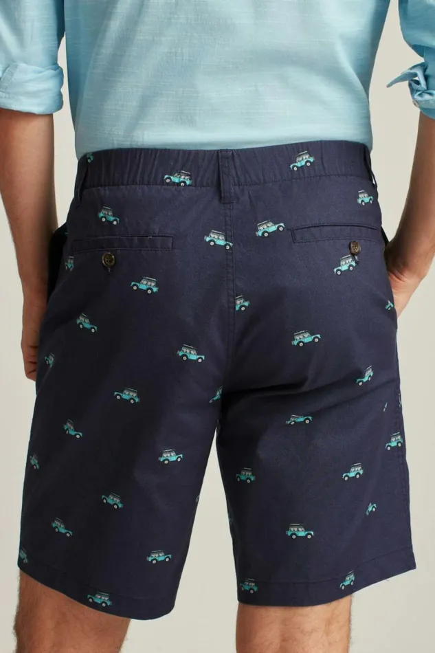 Men Easy Lightweight Shorts Blue Surf Car Bonobos Chino Shorts