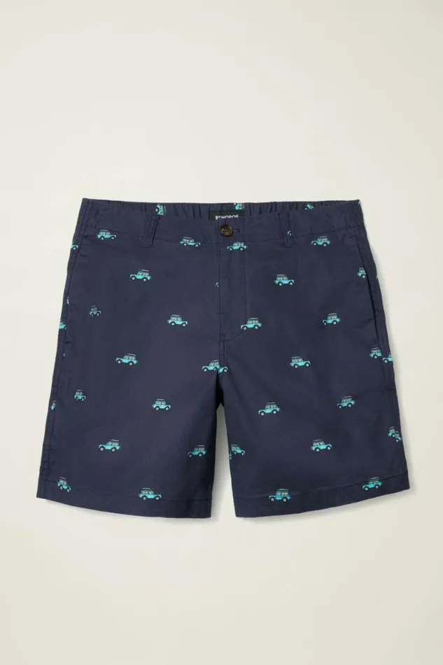 Men Easy Lightweight Shorts Blue Surf Car Bonobos Chino Shorts