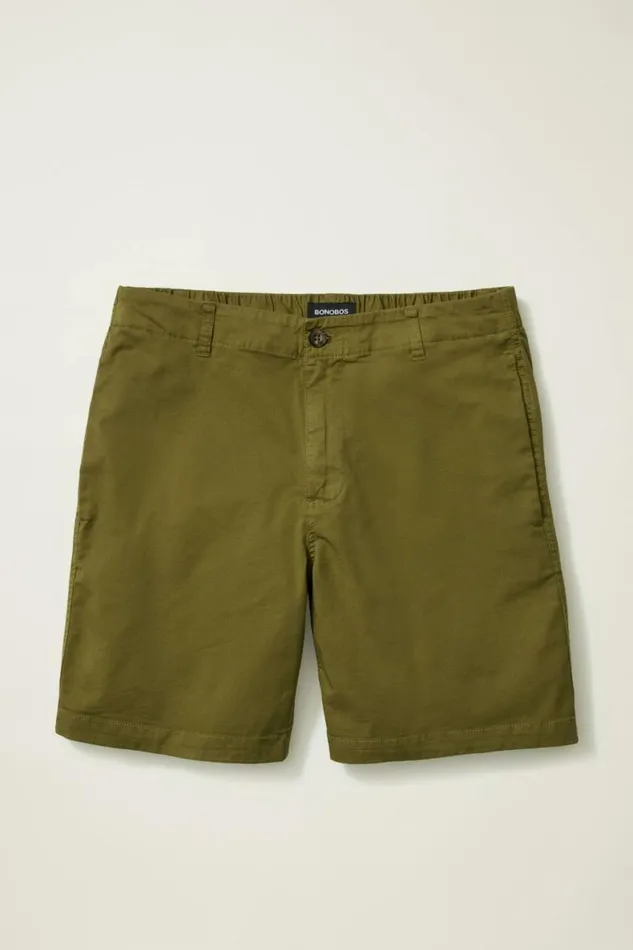 Men Easy Lightweight Shorts Dark Olive Bonobos Chino Shorts