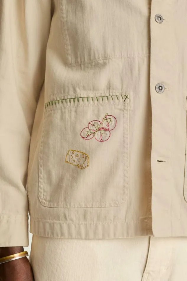 Men Embroidered Beau Chore Jacket Amalfi Picnic Bonobos Overshirts