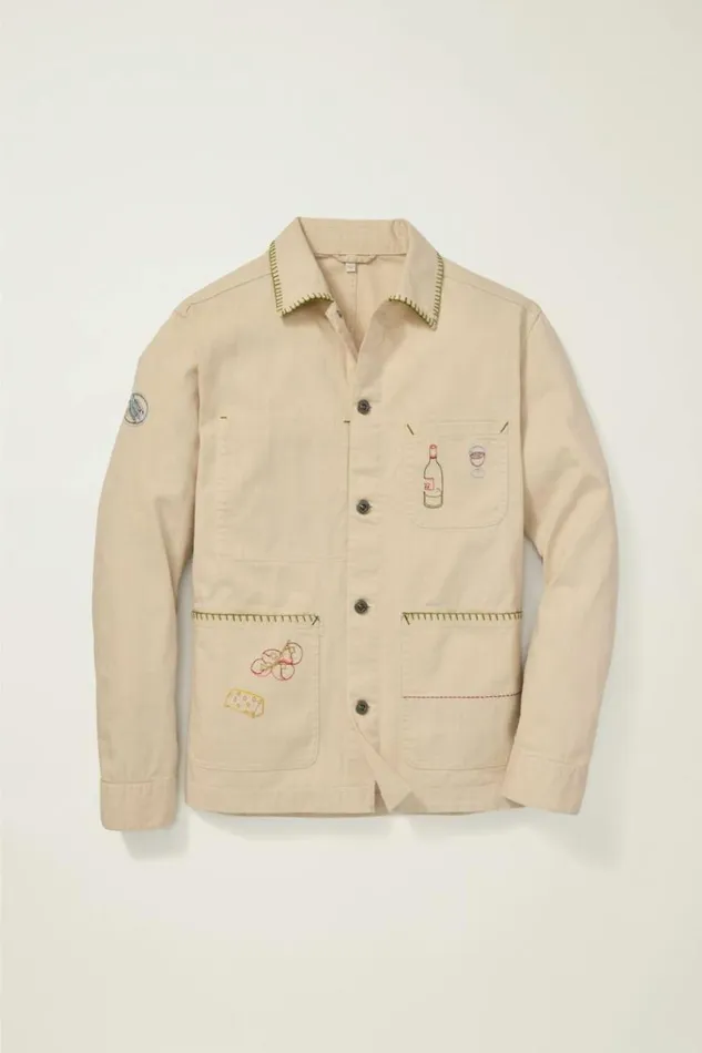 Men Embroidered Beau Chore Jacket Amalfi Picnic Bonobos Overshirts
