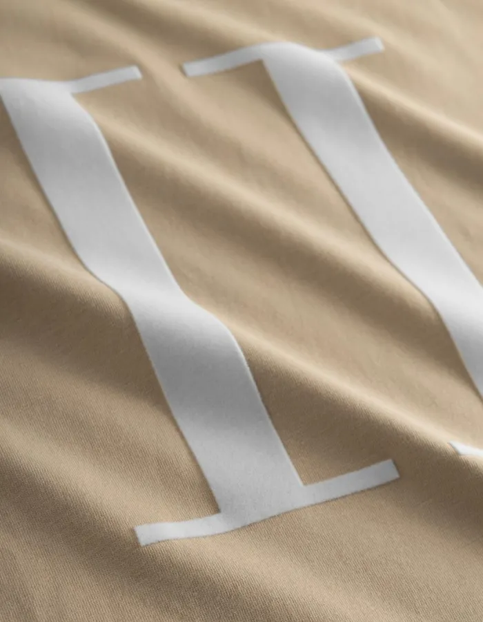 Men Encore TShirt 8211 Light Desert SandWhite Les Deux Tshirts