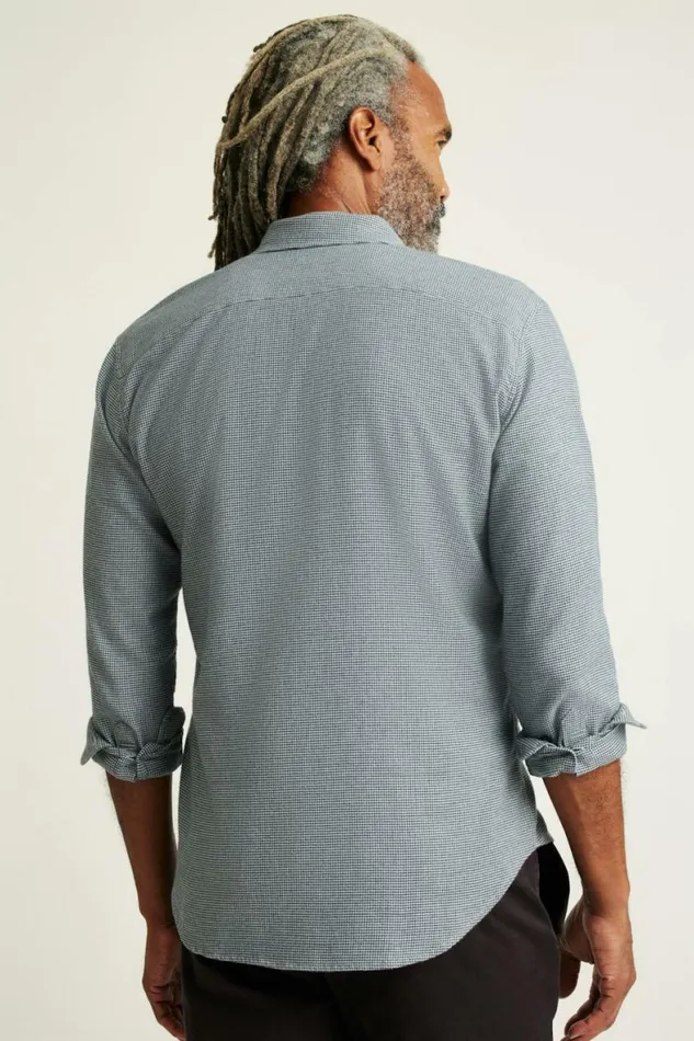 Men Everyday Lightweight Flannel Shirt Navy Grey Houndstooth Bonobos Overshirts