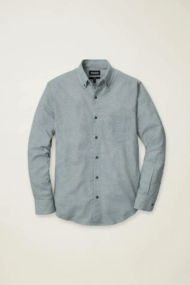 Men Everyday Lightweight Flannel Shirt Navy Grey Houndstooth Bonobos Overshirts