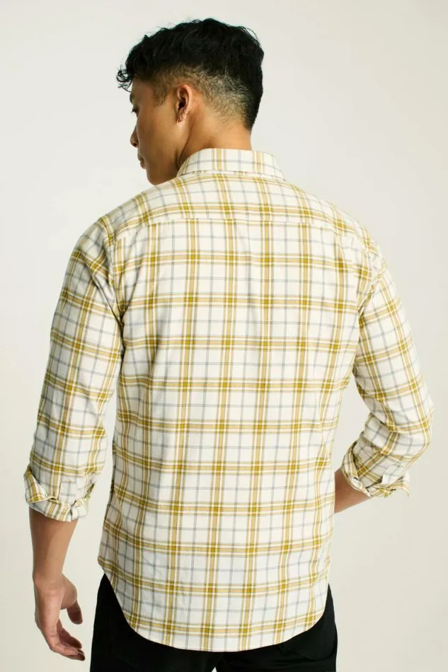 Men Everyday Lightweight Flannel Shirt Olive Khaki Plaid Bonobos Overshirts