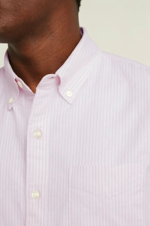 Men Everyday Oxford Shirt Pink Classic Stripe Bonobos Business Casual Shirts