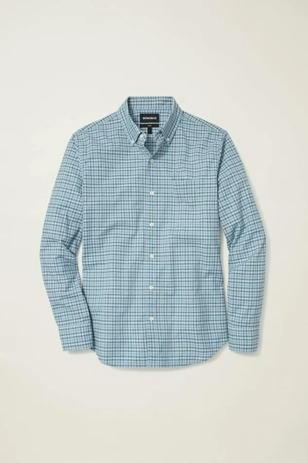 Men Everyday Shirt Blue Devin Plaid Bonobos Business Casual Shirts