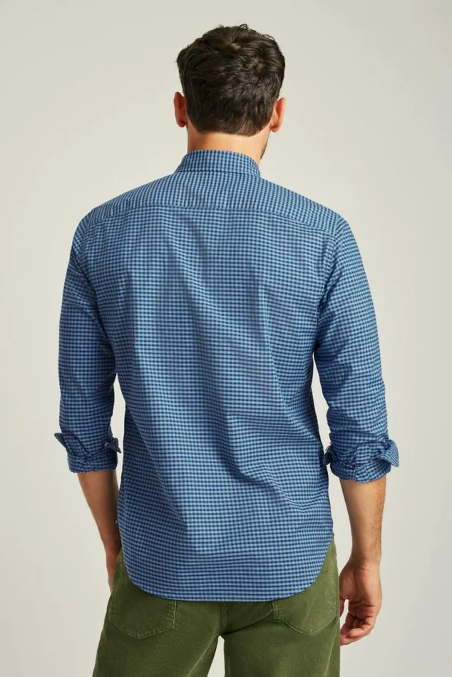 Men Everyday Shirt Navy Sky Gingham Bonobos Business Casual Shirts