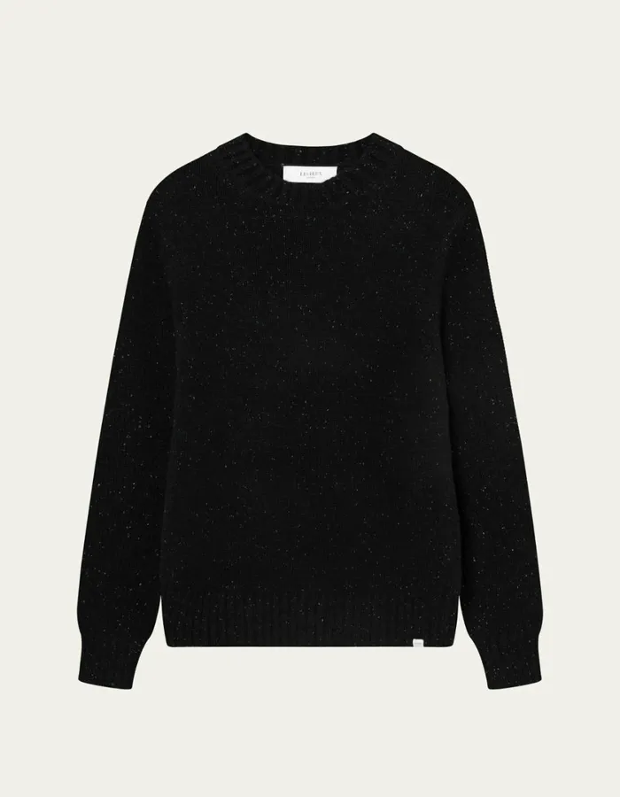 Men Gary Fleck Wool Roundneck 8211 BlackBlack Les Deux Knitwear