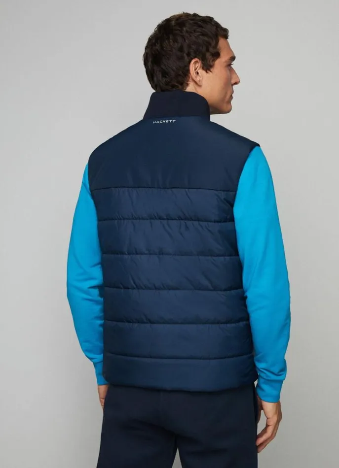 Men Gilets Hackett London Hackett Sport Padded Gilet Navy