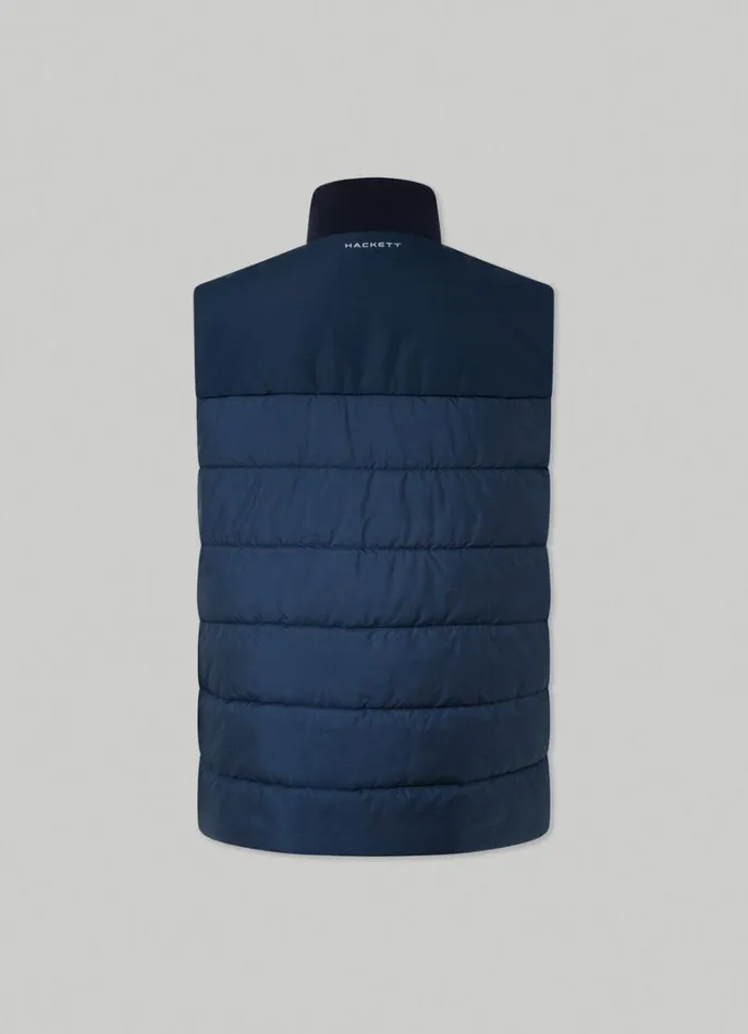 Men Gilets Hackett London Hackett Sport Padded Gilet Navy