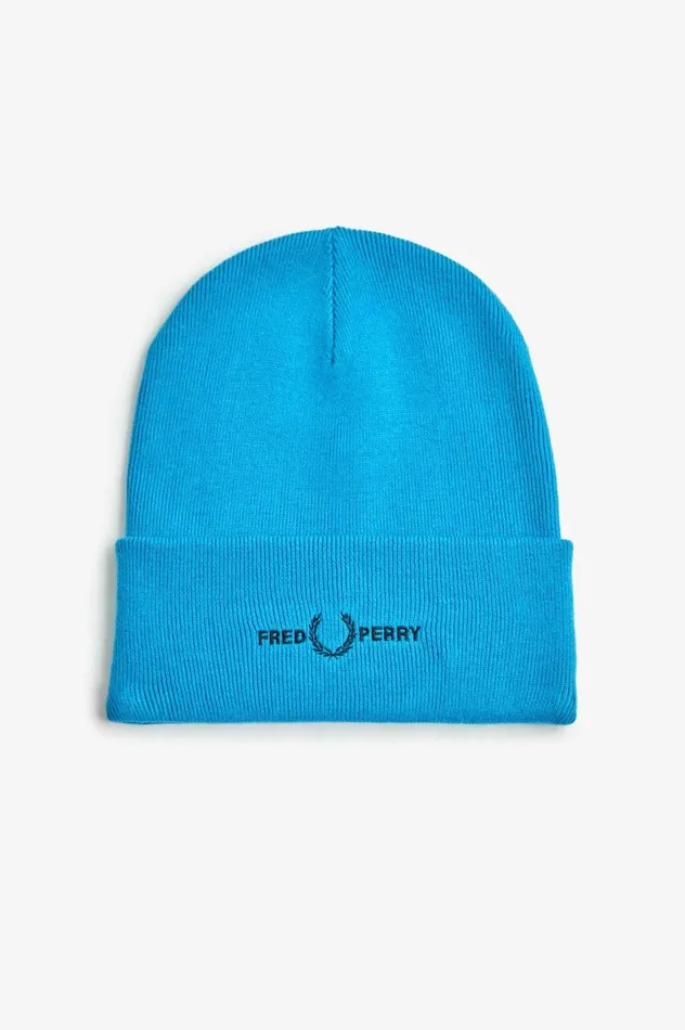 Men Graphic Beanie Cyber Blueblack Fred Perry Accessories