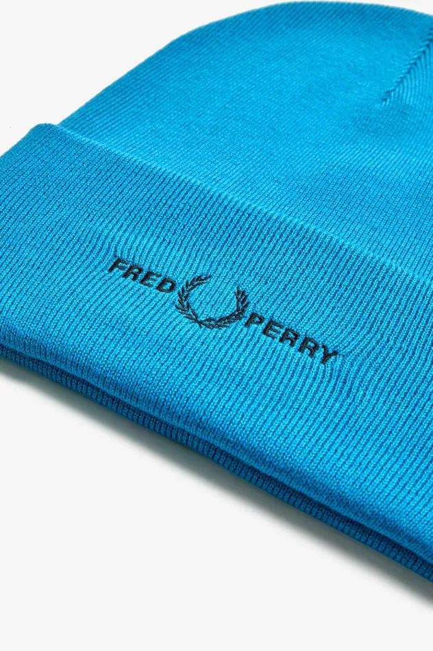 Men Graphic Beanie Cyber Blueblack Fred Perry Accessories