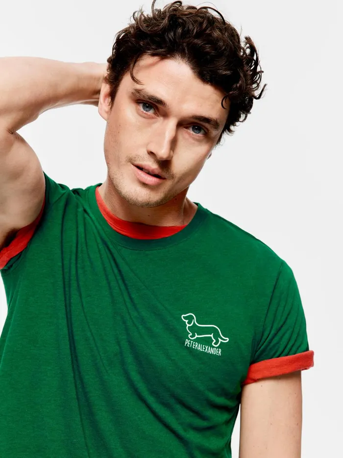 Men Green Pop Penny Logo Tee Green Peter Alexander Classic Tops