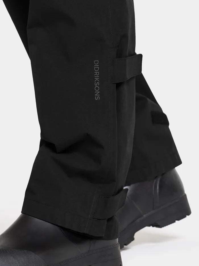 Men Grit Unisex Pants Black Didriksons Waterproof Trousers
