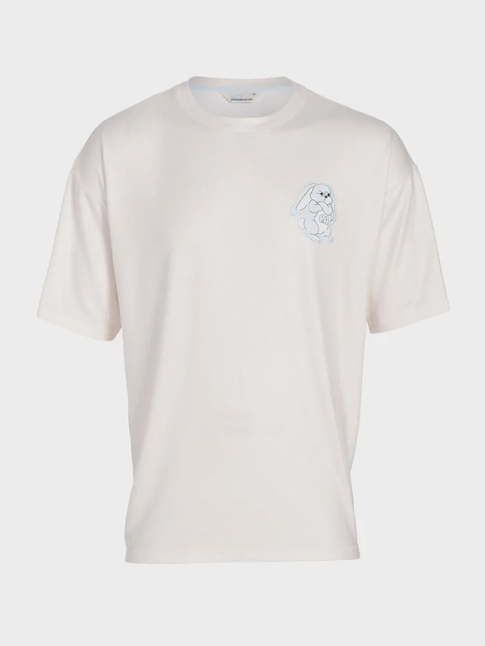 Men Grumpy Bunny Tee Oatmeal Peter Alexander Tops
