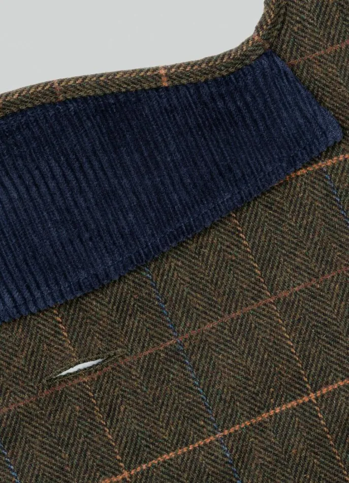Men Hackett X Hugo and Hudson Hackett London Checked Jacket For Dogs 8211 Medium Green