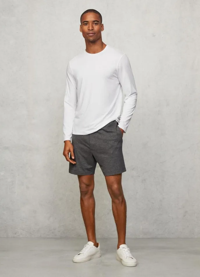 Men Homewear Hackett London Relaxed Fit Pyjama Shorts Marl Grey