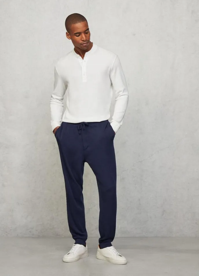 Men Homewear Hackett London Slim Fit Long Sleeve TShirt Off White