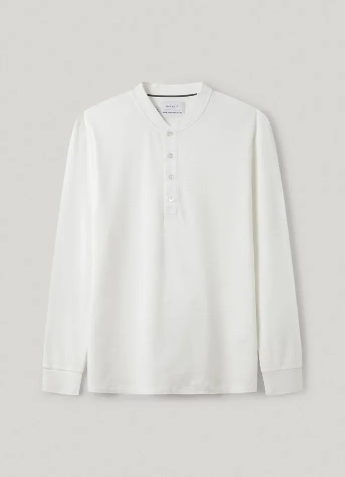 Men Homewear Hackett London Slim Fit Long Sleeve TShirt Off White