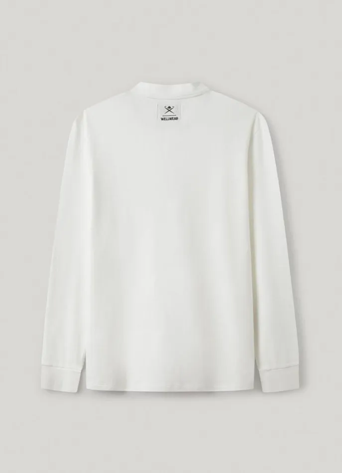 Men Homewear Hackett London Slim Fit Long Sleeve TShirt Off White
